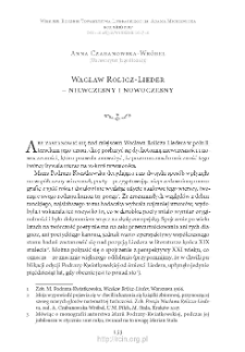 Wacław Rolicz-Lieder &ndash; niewczesny i nowoczesny