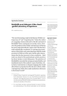 KwieKulik as an Unknown: A Neo-Avant-gardist Laboratory of Experience