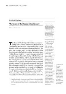 The Secret of the Dulskis&rsquo; "Establishment"