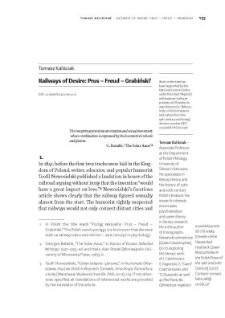 Railways of Desire: Prus &ndash; Freud &ndash; Grabiński