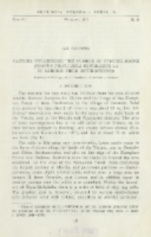 Factors influencing the number of feeding rooks (Corvus frugilegus frugilegus L.) in various field environments