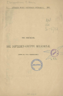 Die Dipteren-Gruppe Milichinae