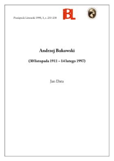 Andrzej Bukowski (30 listopada 1911 - 14 lutego 1997)