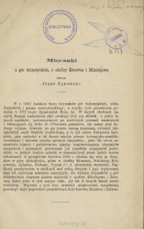 Mięczaki z g&oacute;r drohobyckich, z okolicy Ż&oacute;rawna i Mikołajowa
