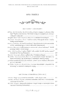 Wiek XIX, Rok XI (LIII) 2018, Spis treści