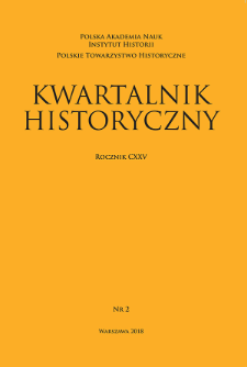 Kwartalnik Historyczny R.125 nr 2 (2018), Title pages, Contents