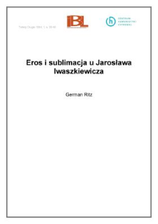 Eros i sublimacja u Jarosława Iwaszkiewicza