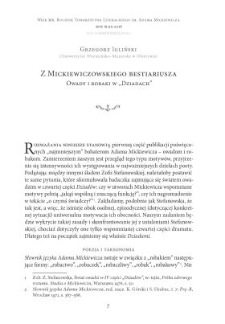 Z Mickiewiczowskiego bestiariusza. Owady i robaki w &bdquo;Dziadach&rdquo;
