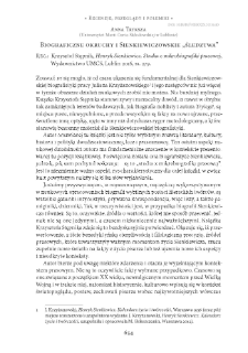 Biograficzne okruchy i Sienkiewiczowskie &bdquo;śledztwa&rdquo;. Rec.: Krzysztof Stępnik, Henryk Sienkiewicz. Studia z mikrobiografiki prasowej, Lublin2016