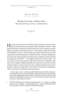Romantyczne g&oacute;rnictwo. Między mistyką, nauką a przemysłem
