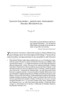 Legion żydowski – mistyczny testament Adama Mickiewicza