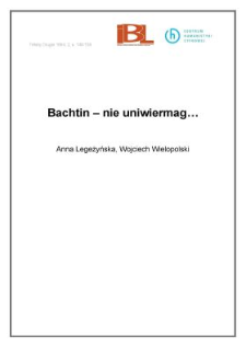 Bachtin - nie uniwiermag...