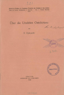 O skrzekach ogoniastych Wschodniej Syberji = &Uuml;ber die Urodelen Ostsibiriens