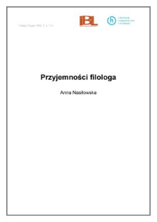 Przyjemności filologa