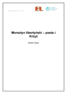 Morsztyn libertyński - poeta i Krzyż