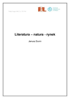 Literatura - natura - rynek