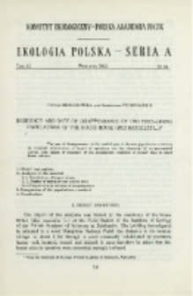 Residency and rate of disappearance of two free-living populations of the house mouse (Mus musculus L.)