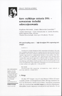 DNA speed reading course - high-throughput DNA sequencing technologies