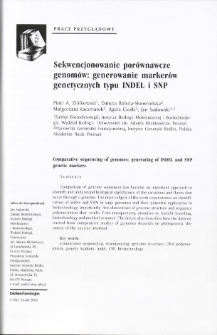 Comparative sequencing of genomes: generating of INDEL and SNP genetic markers