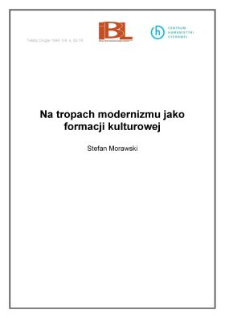 Na tropach modernizmu jako formacji kulturowej