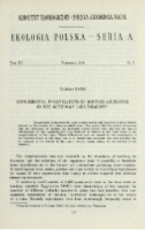 Experimental investigations of benthos abundance on the bottom of Lake Śniardwy