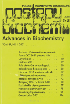 Postępy biochemii, Tom 47, Nr 1