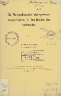 Die Flu&szlig;perlmuschel (Margaritana margaritifera) in den B&auml;chen des Hochwaldes