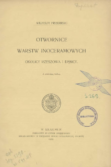 Otwornice warstw inoceramowych okolicy Rzeszowa i Dębicy