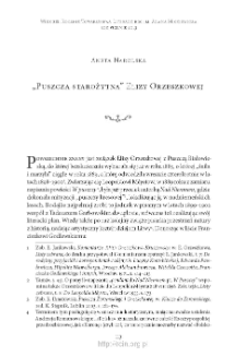 &bdquo;Puszcza starożytna&rdquo; Elizy Orzeszkowej