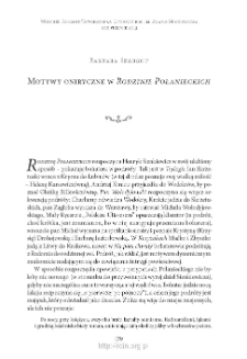 Motywy oniryczne w &bdquo;Rodzinie Połanieckich&rdquo;
