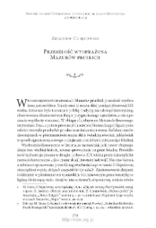 Przeszłość wyobrażona Mazur&oacute;w Pruskich