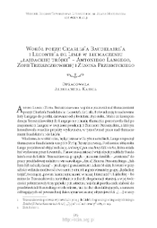Wok&oacute;ł poezji Charles&rsquo;a Baudelaire&rsquo;a i Leconte&rsquo;a de Lisle w tłumaczeniu &bdquo;łajdackiej tr&oacute;jki&rdquo; &ndash; Antoniego Langego, Zofii Trzeszczkowskiej i Zenona Przesmyckiego