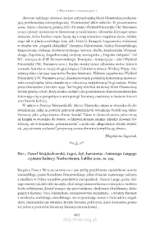 Paweł Wojciechowski, &bdquo;Logos, byt, harmonia. Antoniego Langego czytanie kultury&rdquo;, Lublin 2010