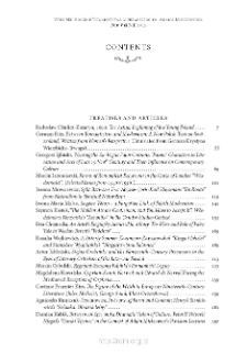 Wiek XIX, Rok V (XLVII) 2012, Contents
