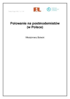 Polowanie na postmodernistów (w Polsce)