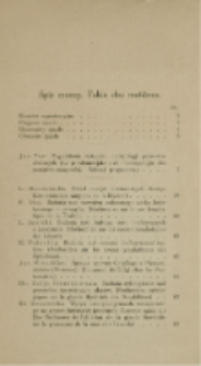 Spis rzeczy [Pamiętnik I-go Zjazdu Anatomiczno-Zoologicznego w Warszawie 30.X-2.XI.1926]