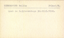 Katalog korespondencji Benedykta Dybowskiego: Z