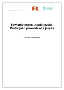 Towianistyczna utopia języka