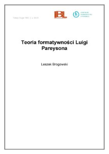 Teoria formatywności Luigi Pareysona