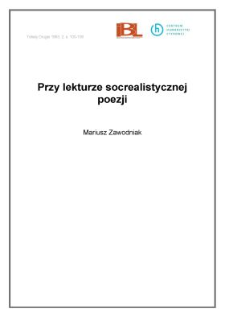 Przy lekturze socrealistycznej poezji