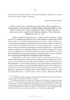 &bdquo;Polski cykl liryczny&rdquo;, red. Krystyna Jakowska i Dariusz Kulesza, Białystok 2008; &bdquo;Cykle i cykliczność. Prace dedykowane Pani Profesor Krystynie Jakowskiej&rdquo;, red. Anna Kieżuń i Dariusz Kulesza, Białystok 2010