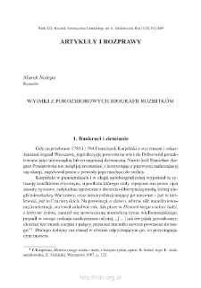 Wyimki z porozbiorowych biografii rozbitk&oacute;w