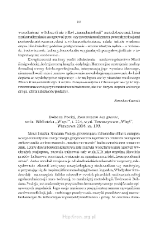 Bohdan Pociej, Romantyzm bez granic, seria: Biblioteka Więzi, t. 224, wyd. Towarzystwo Więź, Warszawa 2008, ss. 195