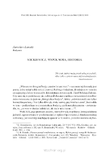 Mickiewicz, wsp&oacute;lnota, historia