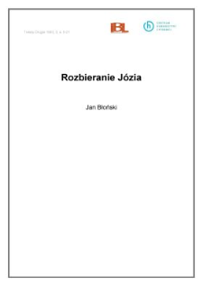 Rozbieranie J&oacute;zia