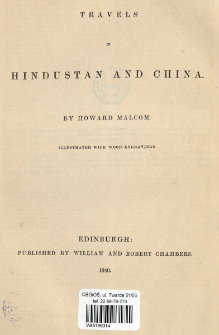 Travels in Hindustan and China