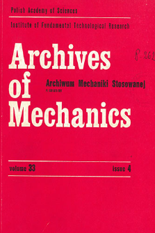 Archives of Mechanics Vol. 33 nr 3 (1981)