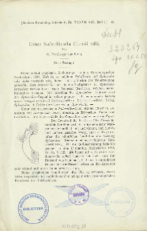 Ueber Sabulicola Cirsii mihi