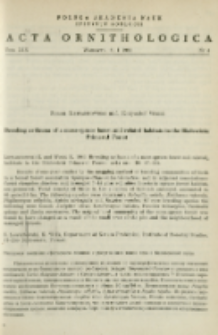 Breeding avifauna of a moss-spruce forest and related habitats in the Białowieża Primeval Forest