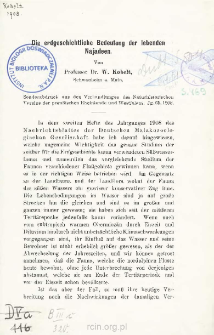 Oie erdgeschichtliche Bedeutung der lebenden Najadeen